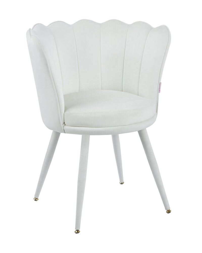 Sedia Iris velluto beige