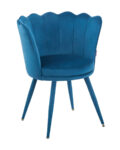 Sedia Iris velluto blu