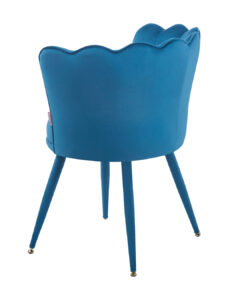 Sedia Iris velluto blu