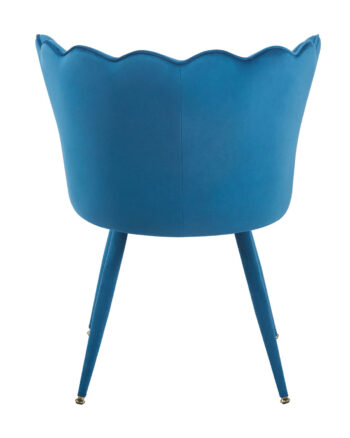 Sedia Iris velluto blu