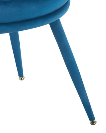 Sedia Iris velluto blu