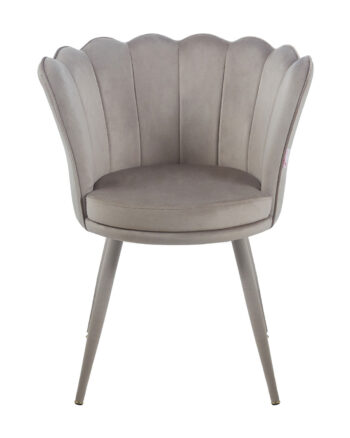 Sedia Iris velluto grigio