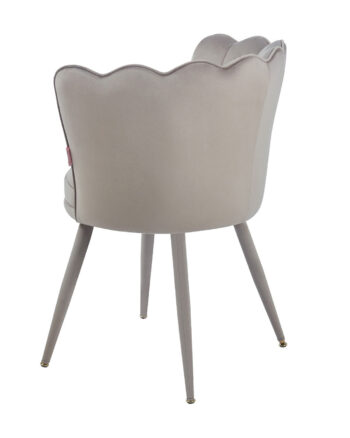 Sedia Iris velluto grigio