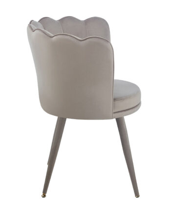 Sedia Iris velluto grigio