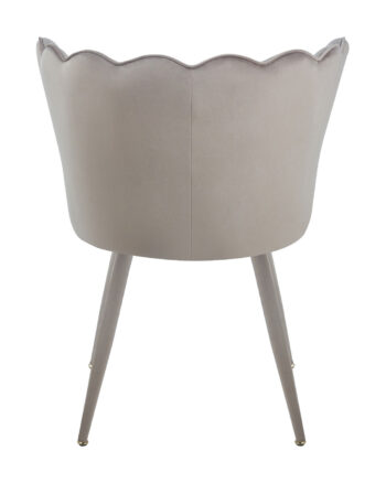 Sedia Iris velluto grigio