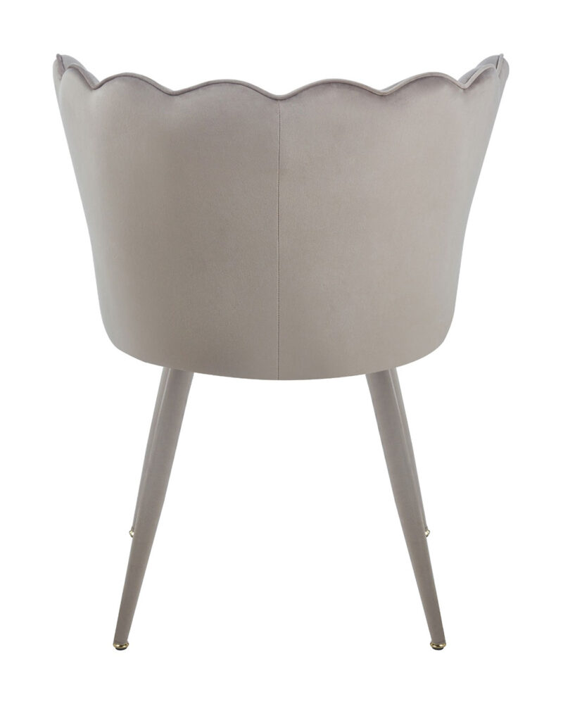 Sedia Iris velluto grigio