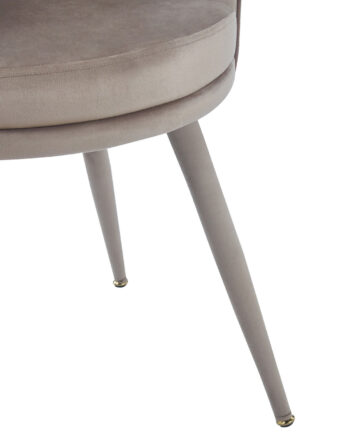 Sedia Iris velluto grigio
