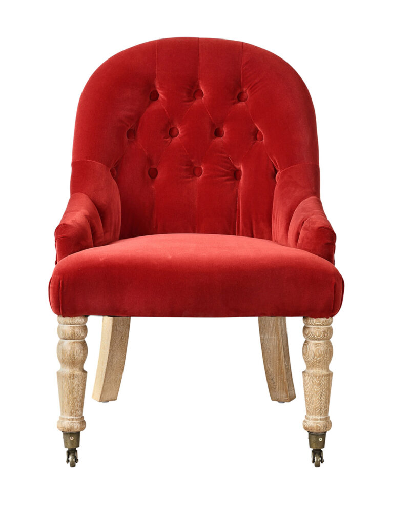 Poltrona Dandy capitonné rossa