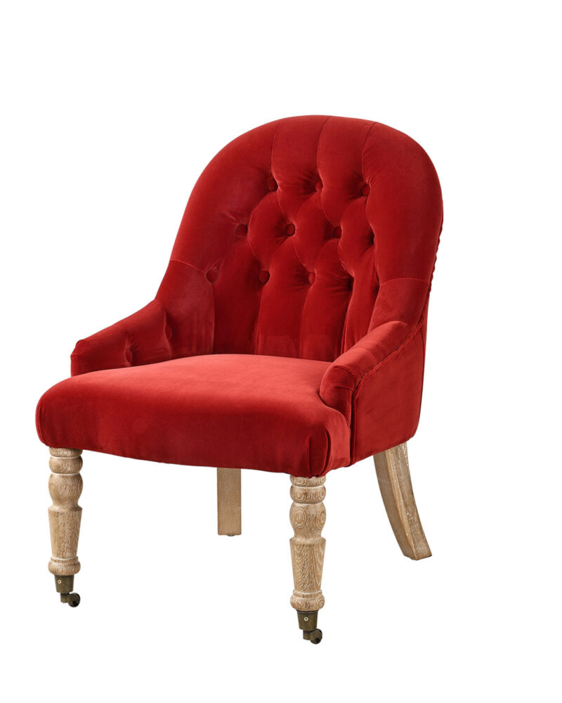 Poltrona Dandy capitonné rossa