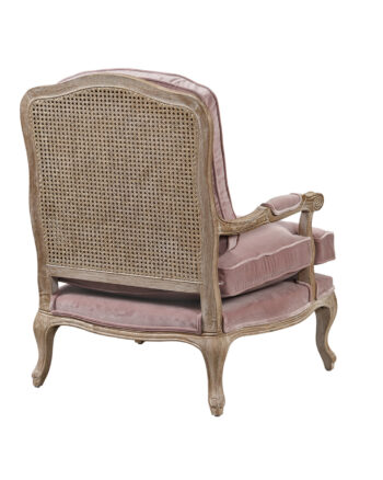 Poltrona Dandy velluto rosa