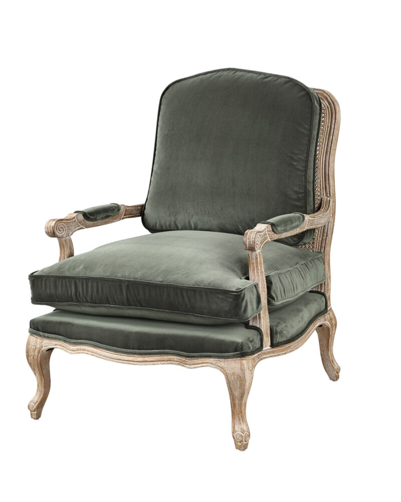 Poltrona Dandy velluto verde
