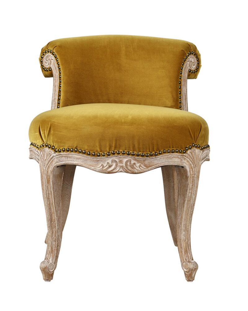 Poltrona Dandy velluto gialla