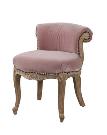 Poltrona Dandy velluto rosa