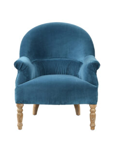 Poltrona Dandy velluto blu