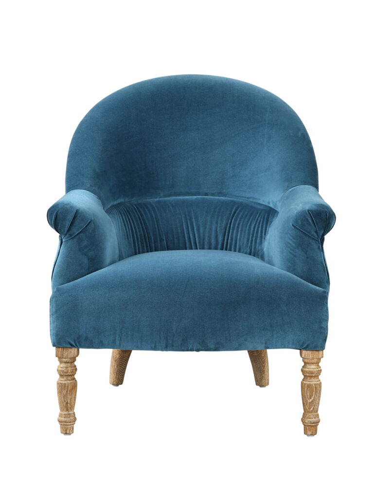 Poltrona Dandy velluto blu