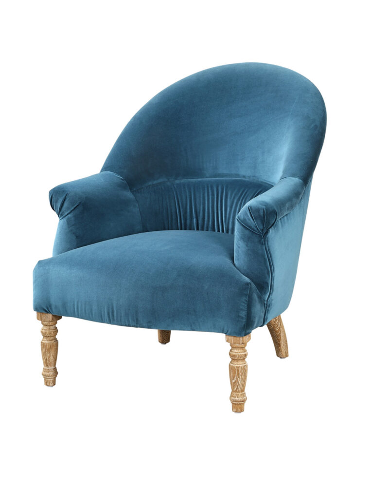 Poltrona Dandy velluto blu
