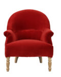 Poltrona Dandy velluto rossa