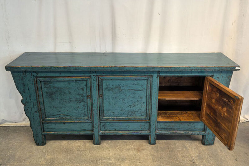 Mobile Tibetano 3 ante sagomato azzurro-verde