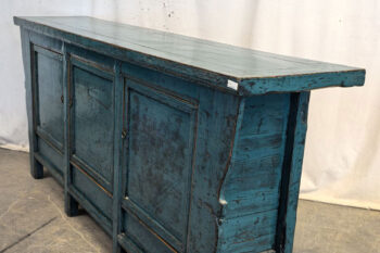 Mobile Tibetano 3 ante sagomato azzurro-verde