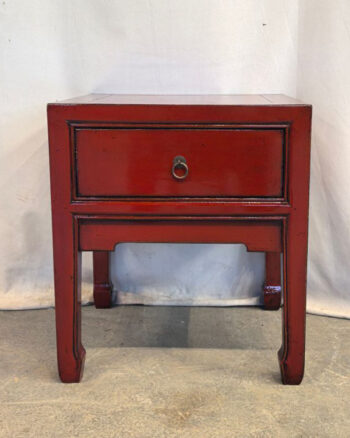 Comodino tibetano 1 cassetto rosso