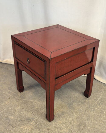 Comodino tibetano 1 cassetto rosso