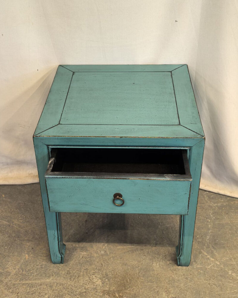 Comodino tibetano 1 cassetto azzurro