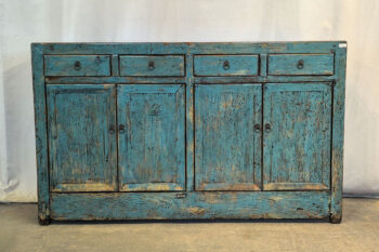 Mobile Tibetano 4 ante 4 cassetti azzurro