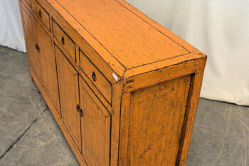 Mobile Tibetano 4 ante 4 cassetti arancio