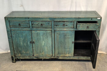 Mobile Tibetano 4 ante 4 cassetti verde giada