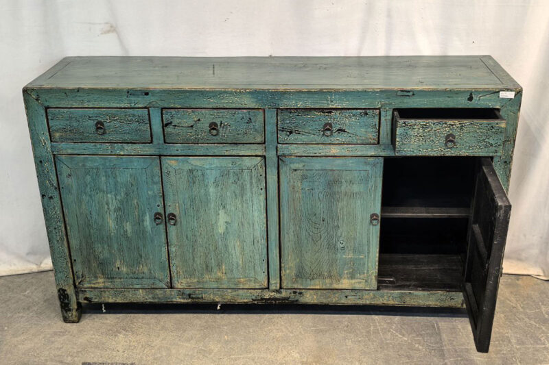 Mobile Tibetano 4 ante 4 cassetti verde giada