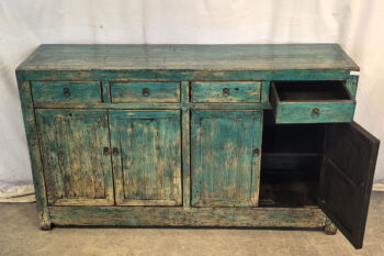 Mobile Tibetano 4 ante 4 cassetti verde acqua