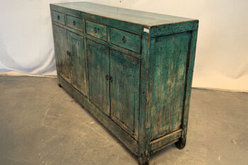 Mobile Tibetano 4 ante 4 cassetti verde acqua