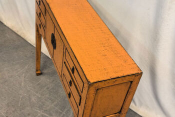 Consolle Tibet 6 cassetti 2 ante arancione