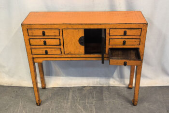 Consolle Tibet 6 cassetti 2 ante arancione