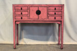 Consolle Tibet 6 cassetti 2 ante rosa