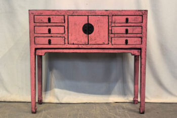 Consolle Tibet 6 cassetti 2 ante rosa