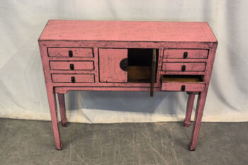 Consolle Tibet 6 cassetti 2 ante rosa