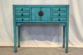 Consolle Tibet 6 cassetti 2 ante azzurro