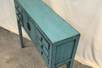 Consolle Tibet 6 cassetti 2 ante azzurro