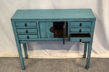 Consolle Tibet 6 cassetti 2 ante azzurro