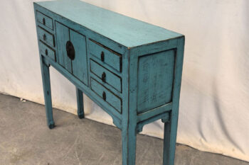 Consolle Tibet 6 cassetti 2 ante azzurro