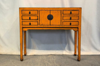 Consolle Tibet 6 cassetti 2 ante arancione