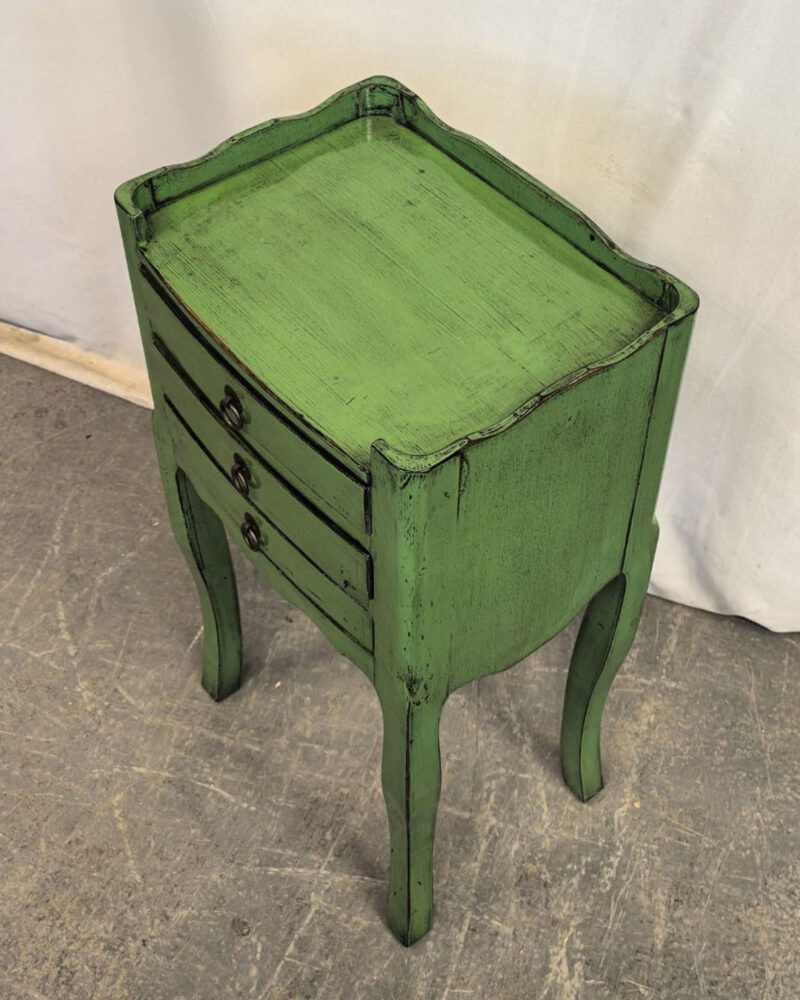 Comodino Tibetano 3 cassetti verde