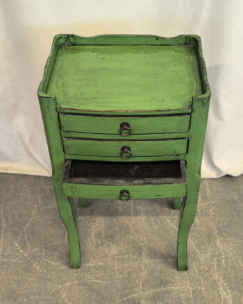 Comodino Tibetano 3 cassetti verde