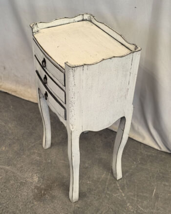 Comodino Tibetano 3 cassetti bianco