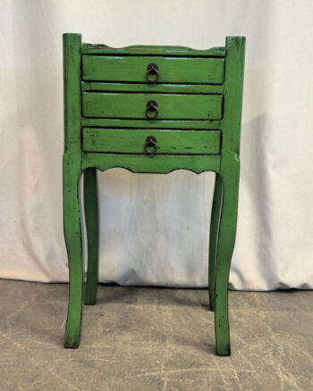 Comodino Tibetano 3 cassetti verde