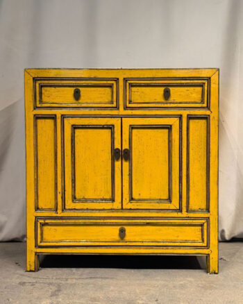 Mobile Tibet 2 ante 3 cassetti giallo (85x40x90)
