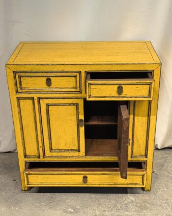 Mobile Tibet 2 ante 3 cassetti giallo (85x40x90) - immagine 2