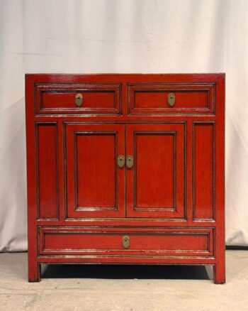 Mobile Tibet 2 ante 3 cassetti rosso (85x40x90)