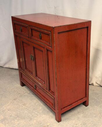 Mobile Tibet 2 ante 3 cassetti rosso (85x40x90) - immagine 3